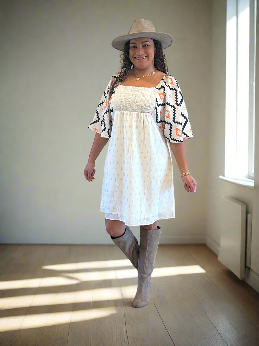 Aztec Fall Dress with Pockets
