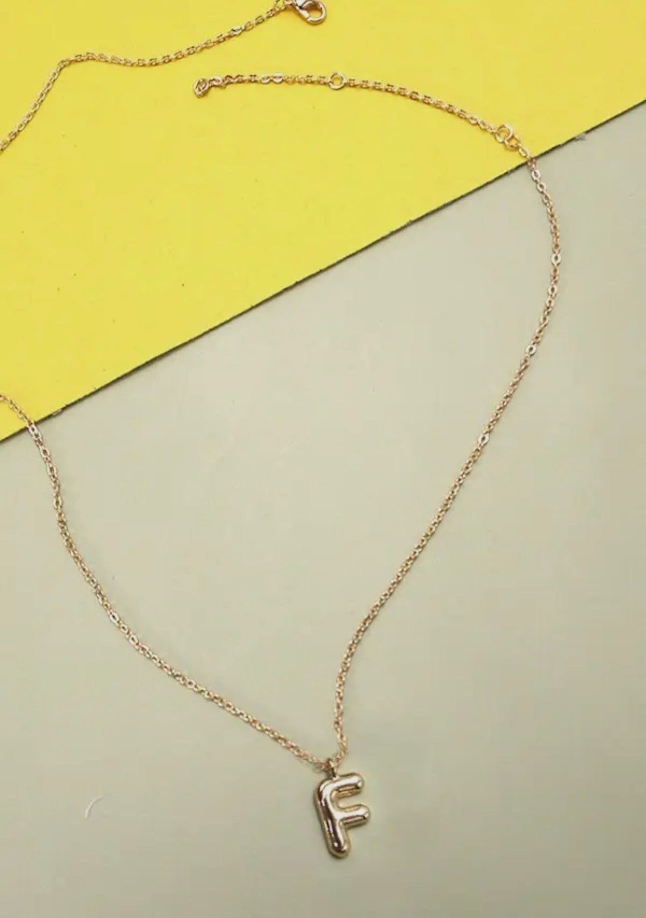 Bubble Personalized Initial Necklace