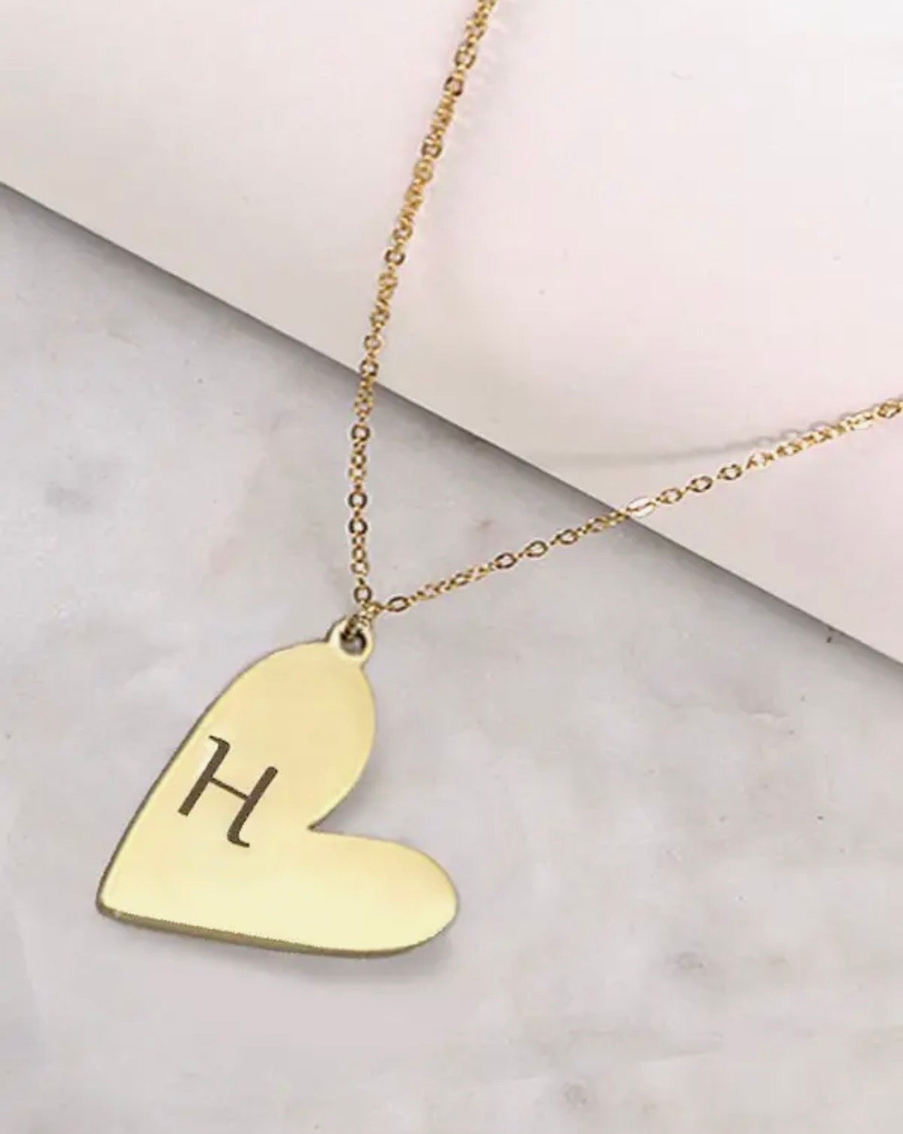 Heart Initial Necklace