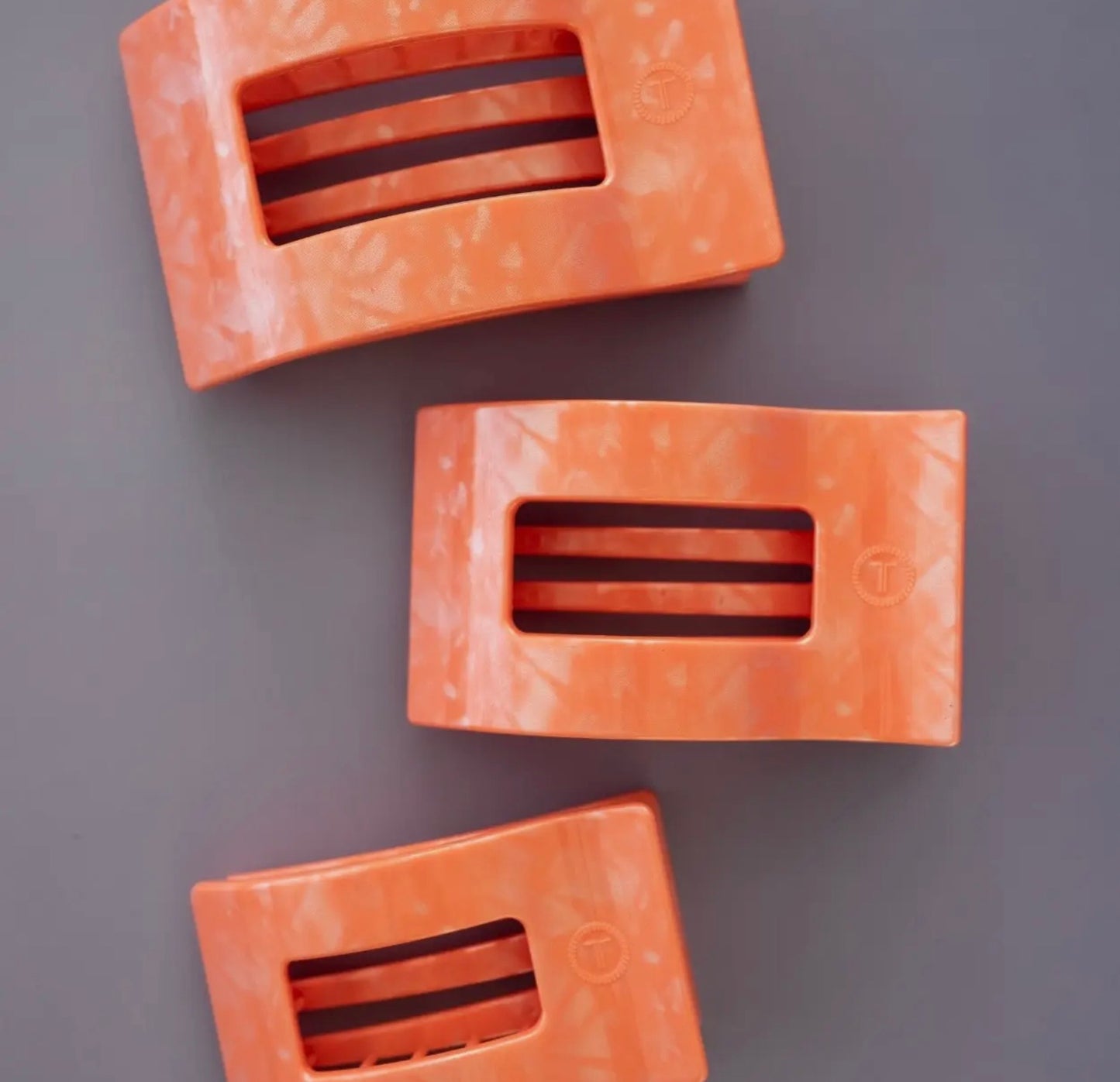 Teleties Rectangle Dreamsickle Flat Hair Clip