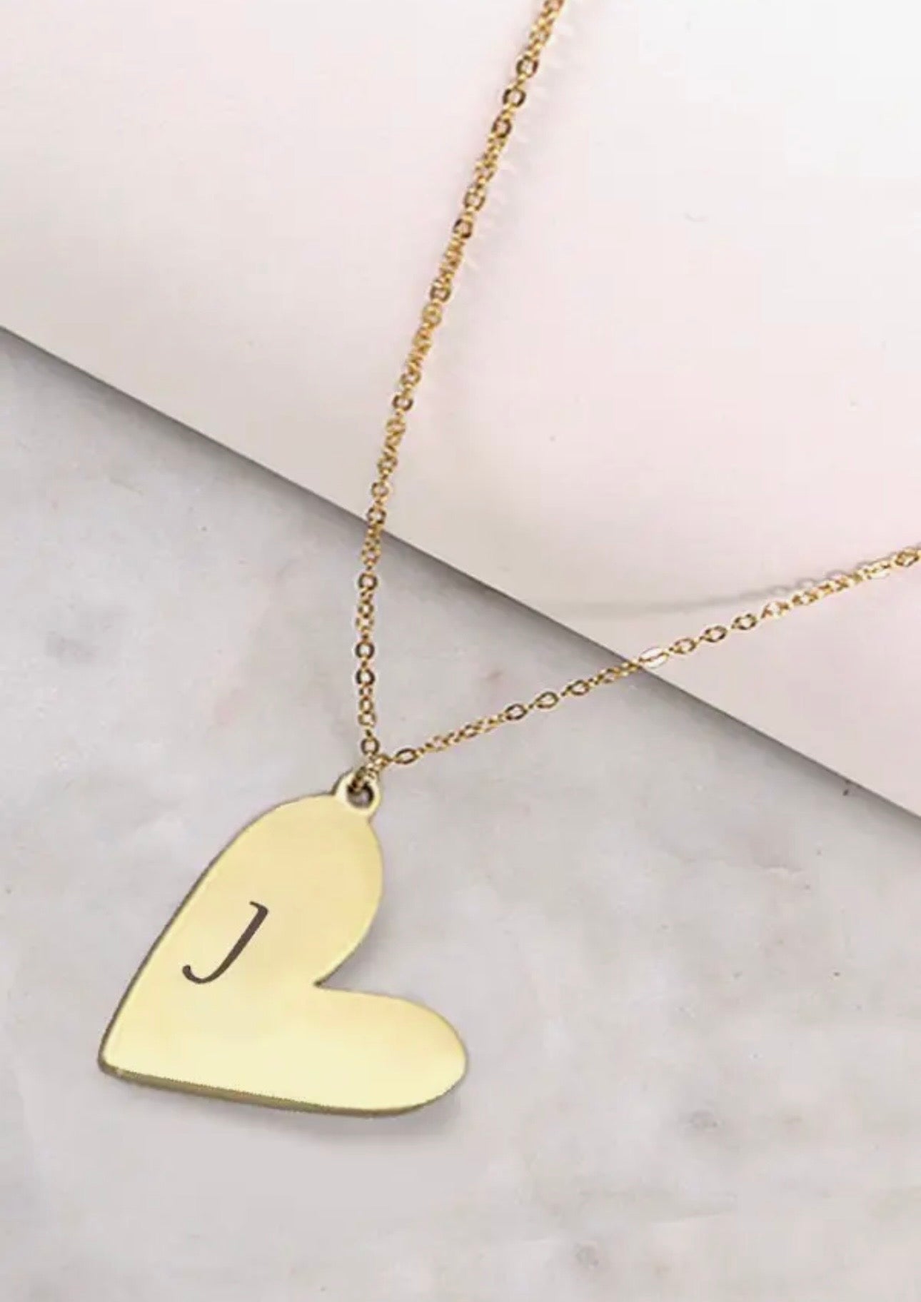 Heart Initial Necklace
