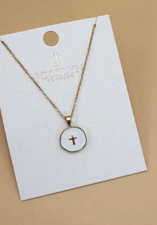 White Cross Necklace