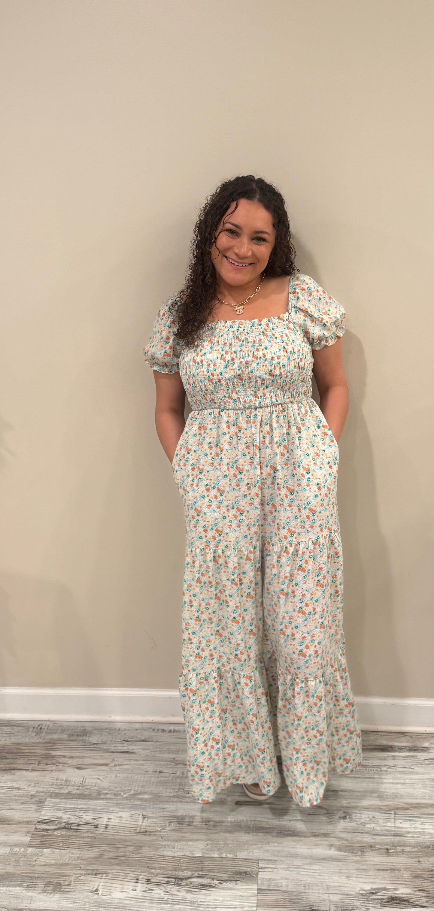 Kylie Flower Maxi Dress