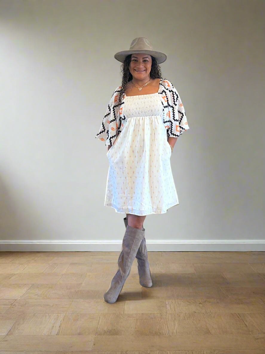Aztec Fall Dress with Pockets