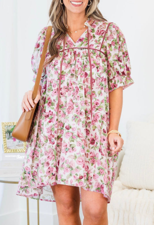 Layla Curvy Flower Dress with pockets