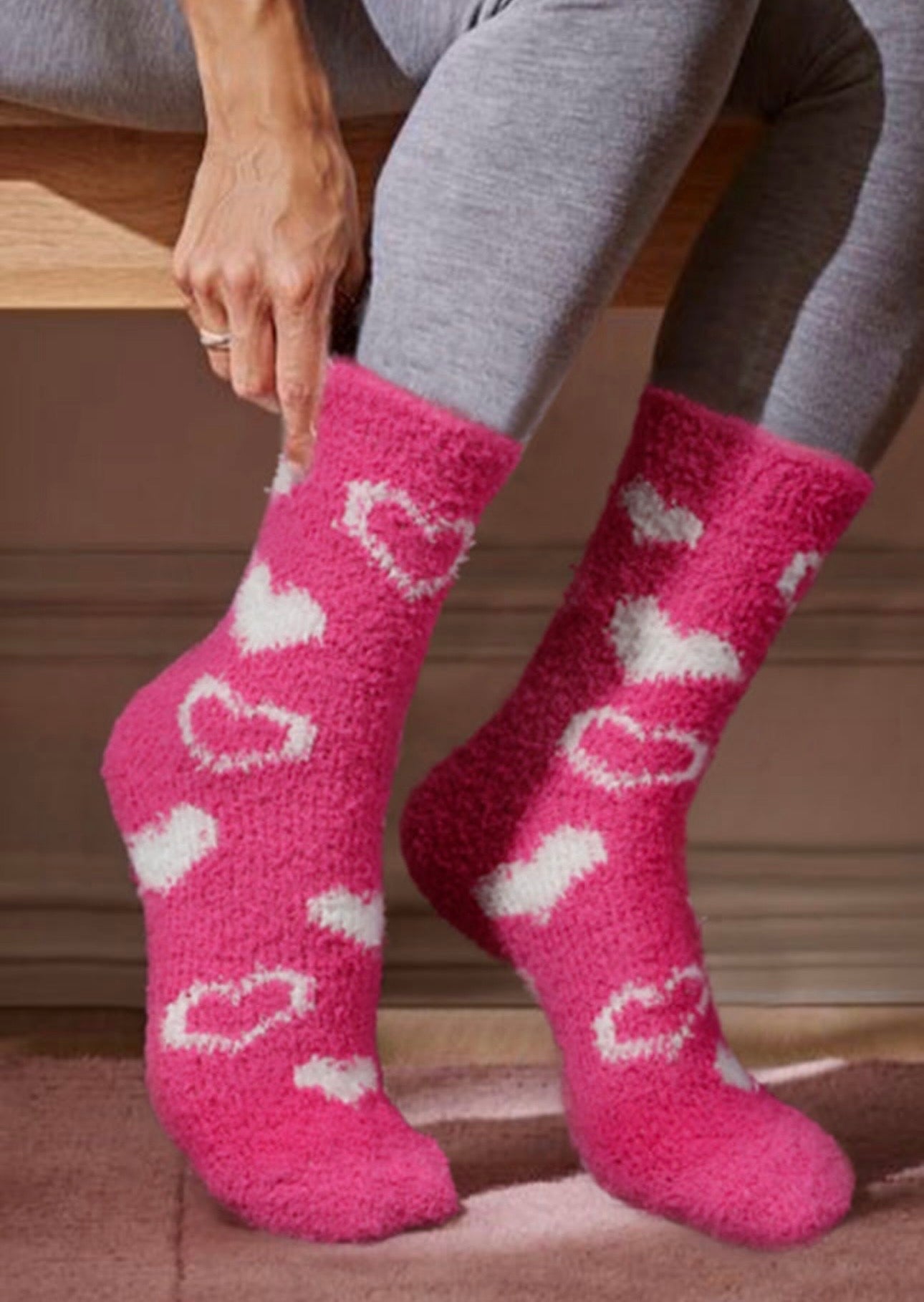 Cozy Heart Socks