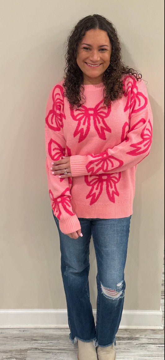 Pink Bow Sweater