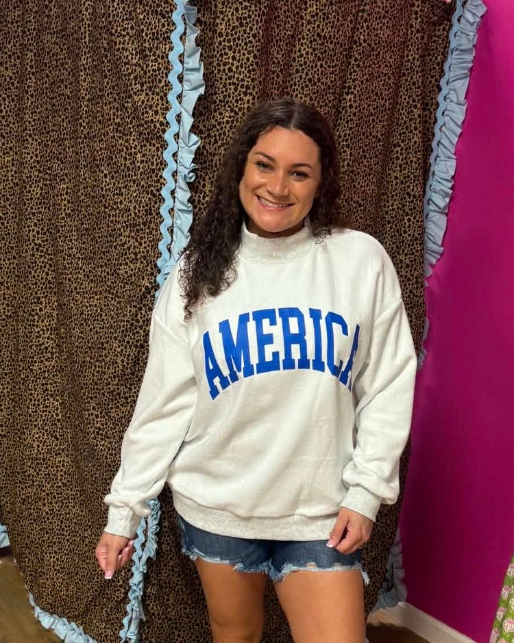 USA America Reversible Mockneck