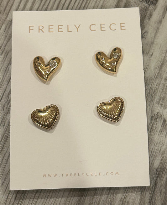 Jordan Heart Earrings