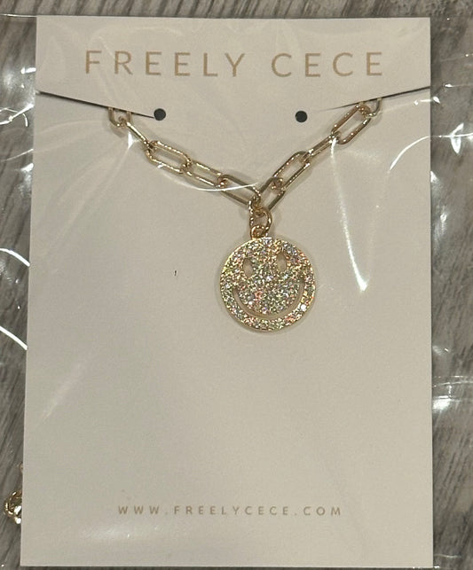 Smiley Charm Necklace