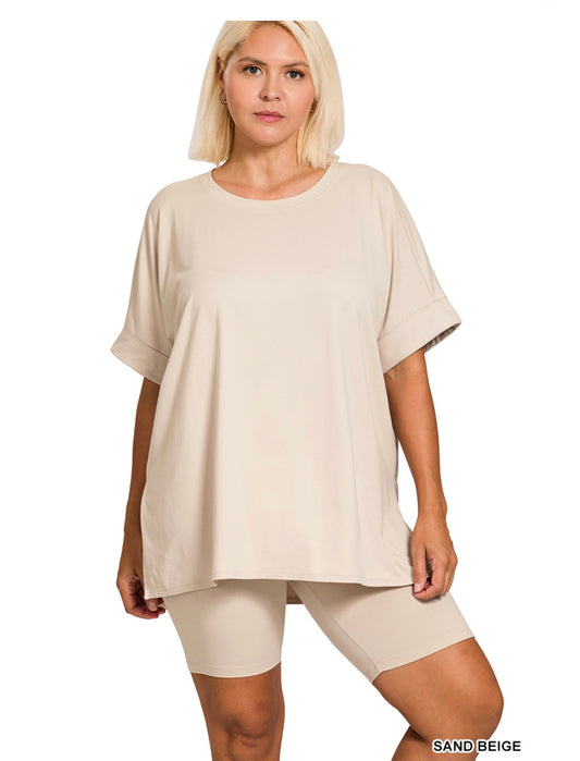 Sand Curvy Shorts Set