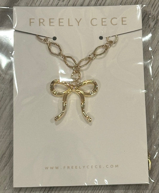 Bow Charm Necklace